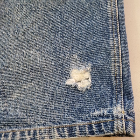 Tommy Hilfiger Jean Shorts Distressed Blue Medium Wash Men's W 38 - Picture 5 of 10